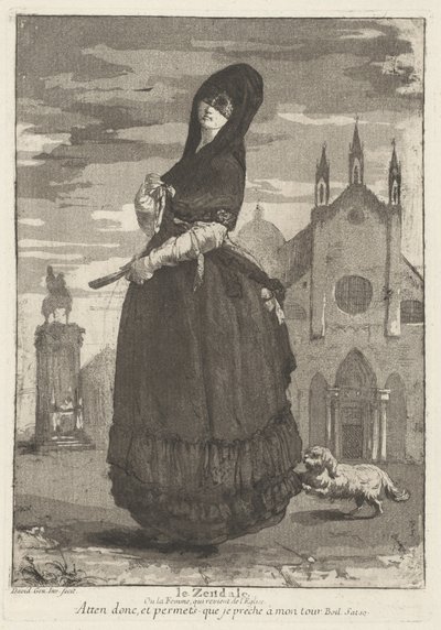 Le Zendale (nainen hupussa tai kirkosta palaava nainen) tekijältä Giovanni David