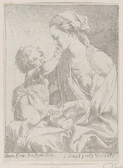 Neitsyt ja lapsi, 1776. tekijältä Giovanni David