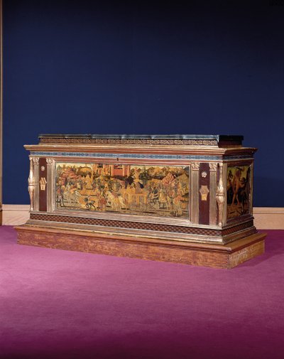 Cassone (tempera puulla ja kullattu puu) (katso myös 1113941-4) tekijältä Giovanni Di Ser Giovanni Lo Sheggia (attr. to) Guidi