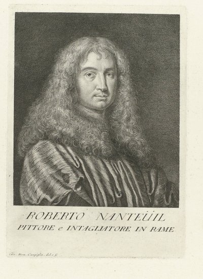 Taiteilija Robert Nanteuilin muotokuva Taiteilijoiden muotokuvia (sarjan nimi) tekijältä Giovanni Domenico Campiglia