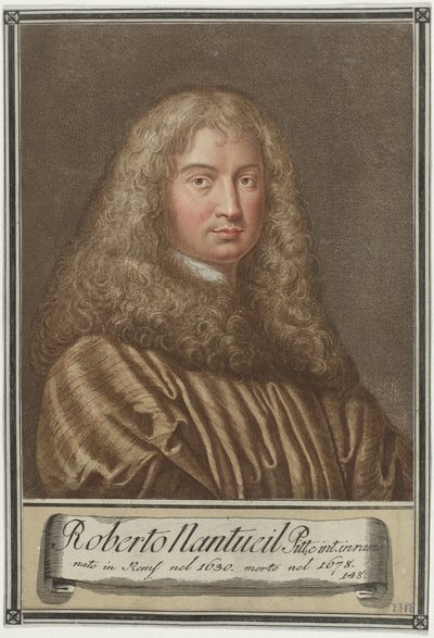 Taiteilija Robert Nanteuilin muotokuva Taiteilijoiden muotokuvia (sarjan nimi) tekijältä Giovanni Domenico Campiglia