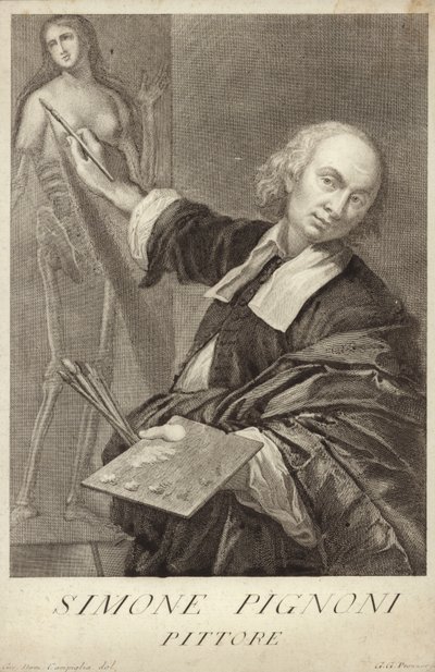 Simone Pignoni, italialainen taidemaalari tekijältä Giovanni Domenico Campiglia