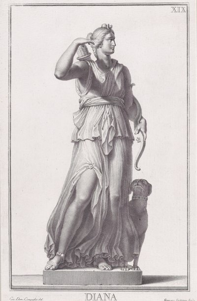 Dianan patsas, 1734. tekijältä Giovanni Domenico Campiglia