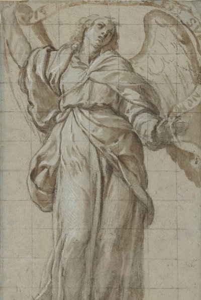 Pysyvä enkeli pitelee kirjakääröä, n. 1614. tekijältä Giovanni Domenico Caresana