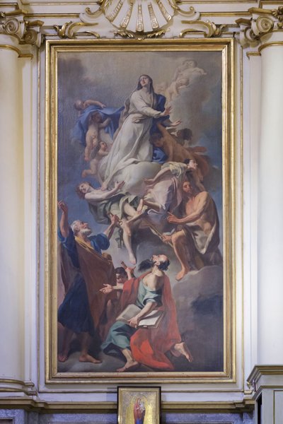 Neitsyt Mariaan omistettu maalaus, Domenico Pestrini, San Lucan Madonnan pyhäkkö. tekijältä Giovanni Domenico Piestrini