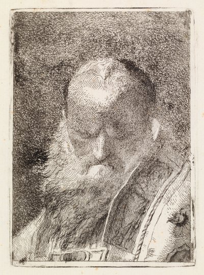 Piispa (vanhan miehen pää) tekijältä Giovanni Domenico Tiepolo