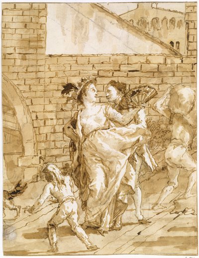 Eine Flirterei tekijältä Giovanni Domenico Tiepolo