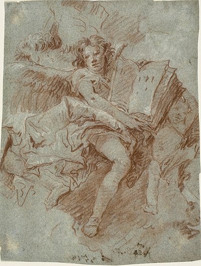 Enkeli kirjan kanssa tekijältä Giovanni Domenico Tiepolo