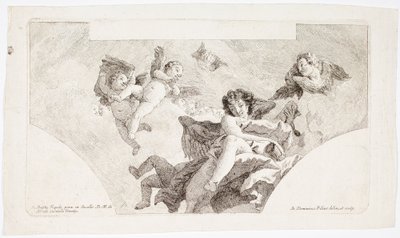Enkelit kantavat karmeliittien aneita tekijältä Giovanni Domenico Tiepolo