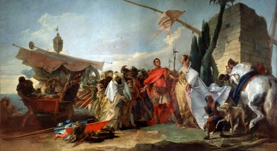 Caesarin tapaaminen Kleopatran kanssa, 1747. tekijältä Giovanni Domenico Tiepolo
