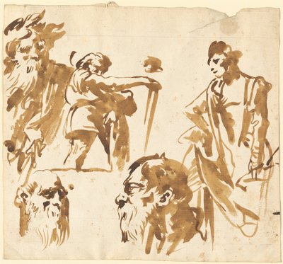 Figuurit ja kasvot tekijältä Giovanni Domenico Tiepolo