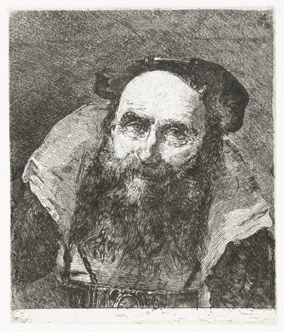 hymyilevä vanha mies Pääkokoelma (sarjan nimi) Raccolta di Teste (sarjan nimi) tekijältä Giovanni Domenico Tiepolo