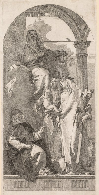 Madonna pyhien Agnesin, Katariinan ja Rosan kanssa tekijältä Giovanni Domenico Tiepolo