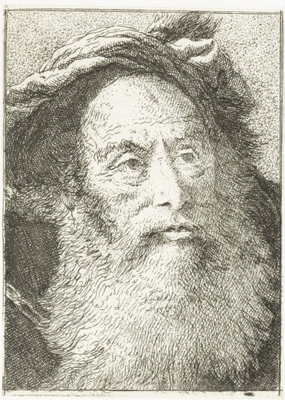 Mies parta Pääkokoelma (sarjan nimi) Raccolta di Teste (sarjan nimi) tekijältä Giovanni Domenico Tiepolo