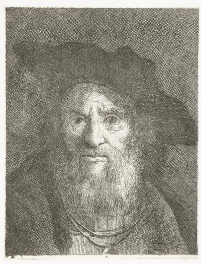 Mies baretin kanssa Pääkokoelma (sarjan nimi) Raccolta di Teste (sarjan nimi) tekijältä Giovanni Domenico Tiepolo