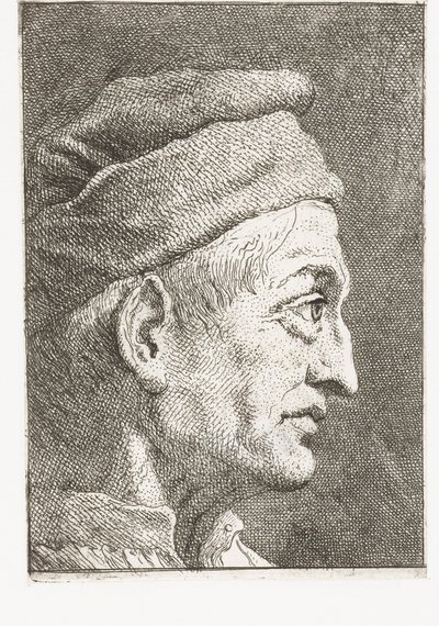 Mies, jolla on pipo tekijältä Giovanni Domenico Tiepolo