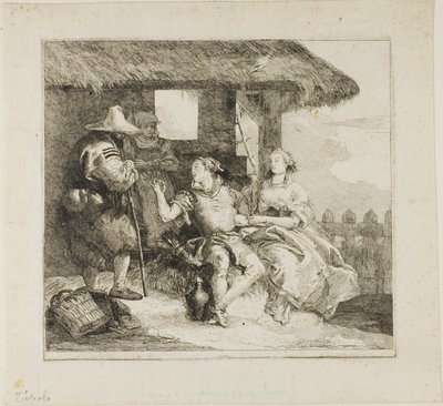 Angelican ja Medoron avioliitto tekijältä Giovanni Domenico Tiepolo