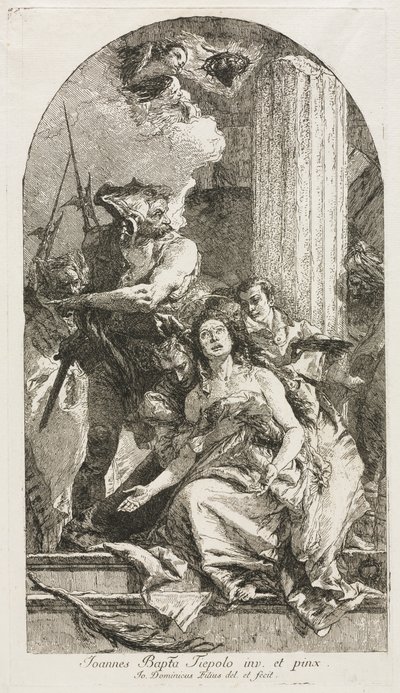 Pyhän Agatan marttyyrikuolema tekijältä Giovanni Domenico Tiepolo