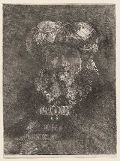 Rembrandtin tyylinen vanha mies tekijältä Giovanni Domenico Tiepolo