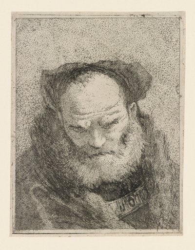 Vanha partainen mies, Raccolta di Testestä (Pääkokoelma) tekijältä Giovanni Domenico Tiepolo