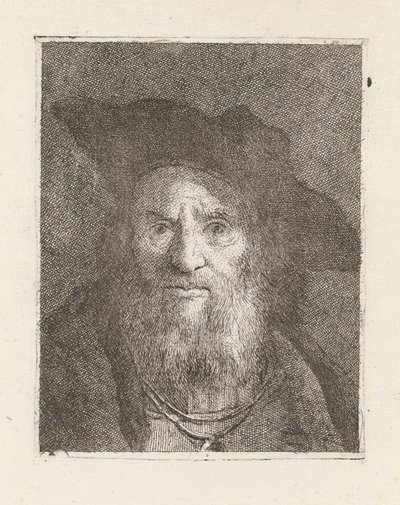 Vanhus hatun kanssa, Raccolta di Teste (Pääkokoelma) tekijältä Giovanni Domenico Tiepolo