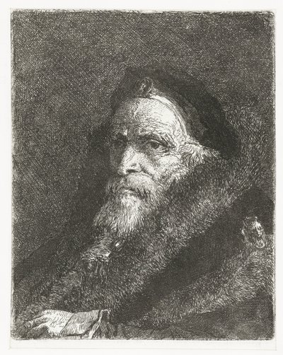 Vanha mies turkissa Pääkokoelma (sarjan nimi) Raccolta di Teste (sarjan nimi) tekijältä Giovanni Domenico Tiepolo