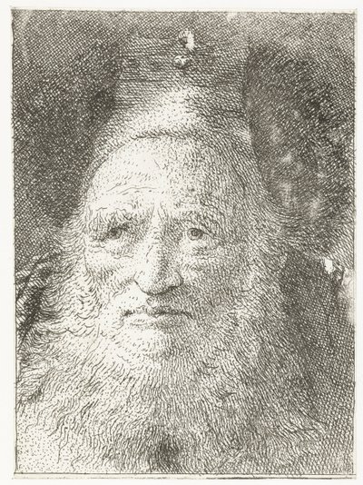 Vanha mies turkishattulla Pääkokoelma (sarjan nimi) Raccolta di Teste (sarjan nimi) tekijältä Giovanni Domenico Tiepolo