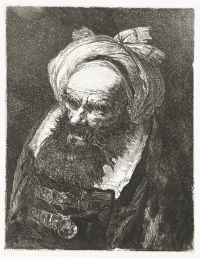 Vanha mies turbaanin kanssa Pääkokoelma (sarjan nimi) Raccolta di Teste (sarjan nimi) tekijältä Giovanni Domenico Tiepolo
