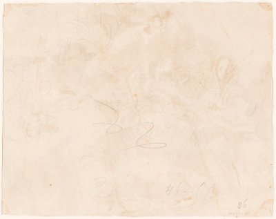 Luonnos Egyptin lennosta [verso] tekijältä Giovanni Domenico Tiepolo