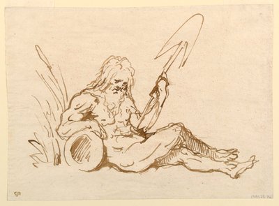 Luonnos joen jumalasta tekijältä Giovanni Domenico Tiepolo