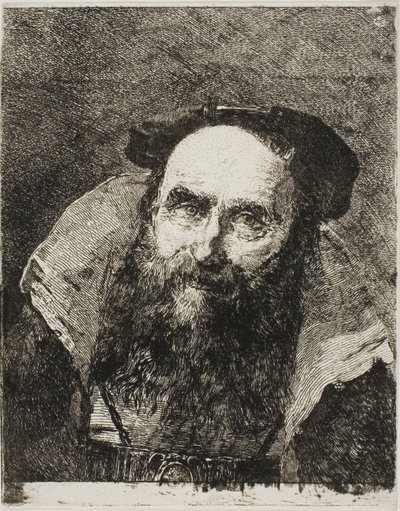 Hymyilevä Vanhus tekijältä Giovanni Domenico Tiepolo