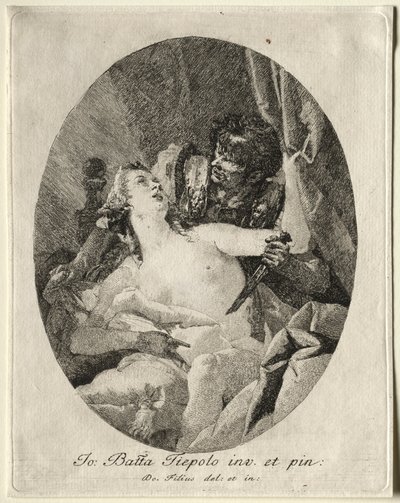 Tarquin ja Lucretia. tekijältä Giovanni Domenico Tiepolo