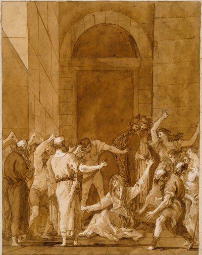 Tabithan herättäminen tekijältä Giovanni Domenico Tiepolo
