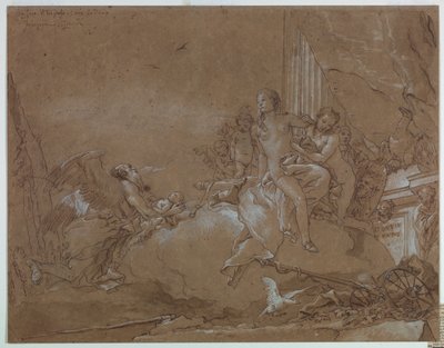 Aika (Chronos) Amorin uskominen Venukselle tekijältä Giovanni Domenico Tiepolo