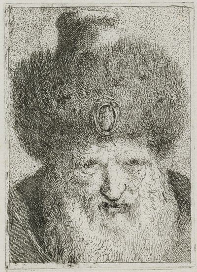 Turkkilainen turkishatussa, teoksesta Raccolta di Teste (Päiden kokoelma) tekijältä Giovanni Domenico Tiepolo