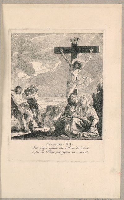 Via crucis - Station XII, Ristiinnaulitseminen tekijältä Giovanni Domenico Tiepolo