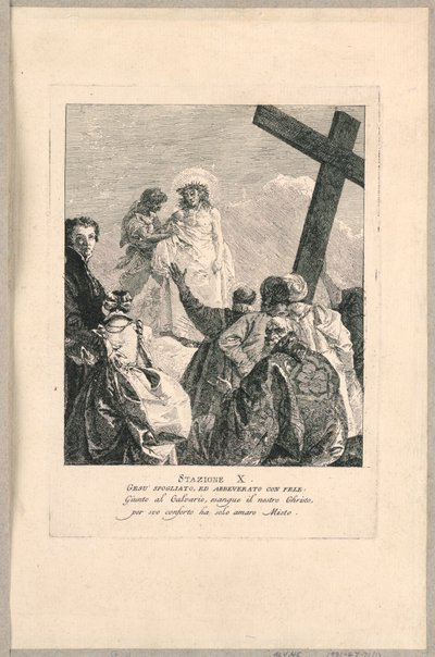 Ristintie - asema X, Jeesus ryöstetty tekijältä Giovanni Domenico Tiepolo