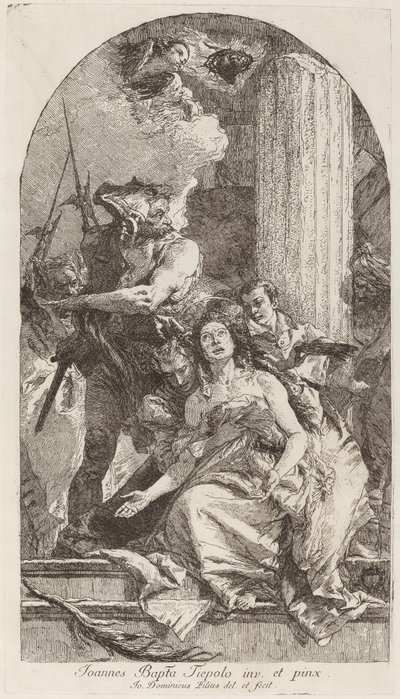 Pyhän Agathan marttyyrikuolema tekijältä Giovanni Domenico Tiepolo after Giovanni Battista Tiepolo