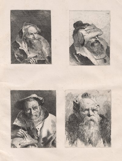 Pääkokoelma (osat I ja II) tekijältä Giovanni Domenico Tiepolo, after Giovanni Battista Tiepolo