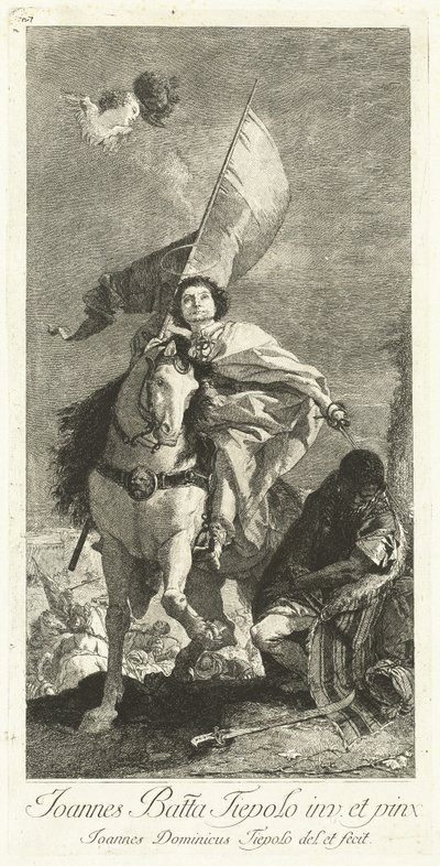 Pyhä Jaakob Compostelalainen tekijältä Giovanni Domenico Tiepolo after Giovanni Battista Tiepolo