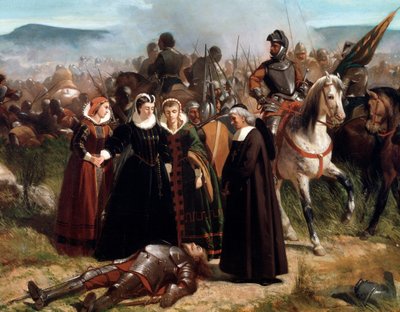 Mary Queen of Scots, Langsiden taistelussa, taisteli 13. toukokuuta 1568. yksityiskohta - Maalaus tekijältä Giovanni Fattori