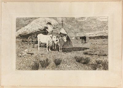 Härät ja vaunut (Maremma) tekijältä Giovanni Fattori