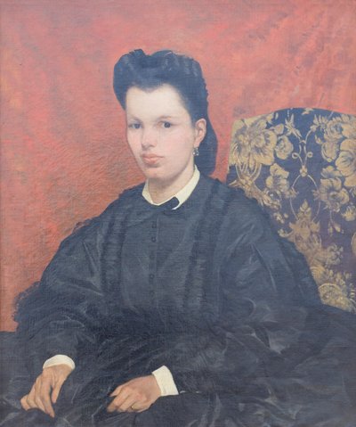 Ensimmäisen vaimon muotokuva, n. 1865, Giovanni Fattori (maalaus) tekijältä Giovanni Fattori