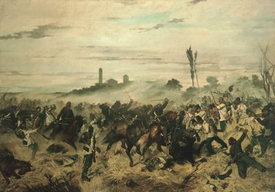 Montebellon taistelu tekijältä Giovanni Fattori