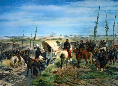 Italian leiri Magentan taistelun jälkeen (maalaus kankaalle) tekijältä Giovanni Fattori