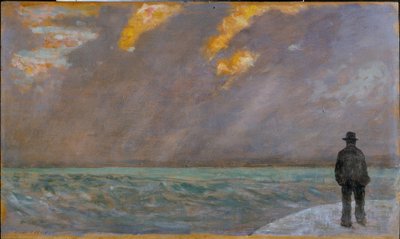 Auringonlasku merellä tekijältä Giovanni Fattori