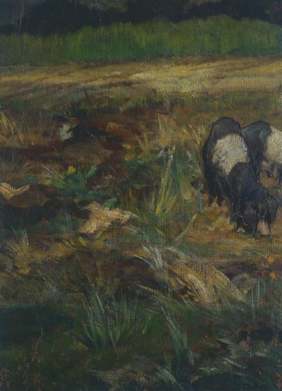 Toscanan Maremma, yksityiskohta (öljy kankaalle) tekijältä Giovanni Fattori