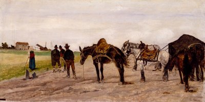 Vankkurit ja talonpojat Rooman maaseudulla, Giovanni Fattori tekijältä Giovanni Fattori