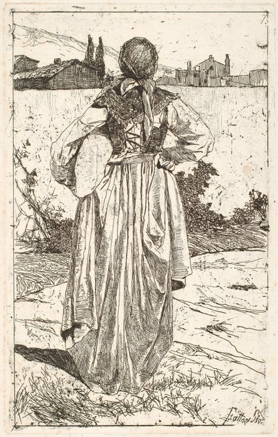 Gabbron nainen [Donna al gabbro] tekijältä Giovanni Fattori