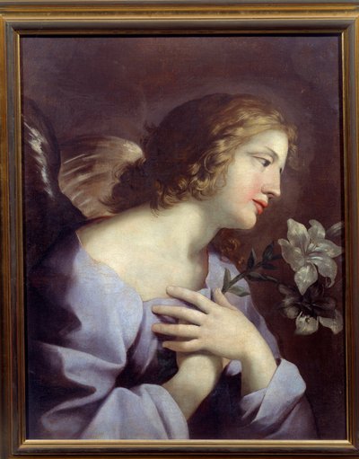 Ilmoituksen enkeli. Giovanni Romanellin (1610 - 1662) maalaus Ec. Italia. tekijältä Giovanni Francesco Romanelli